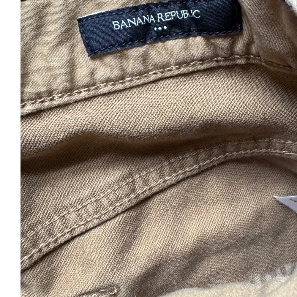 Banana Republic Travel‎ Jean Mens 36x30 Khaki Tan Excellent Slim Fit Stretch